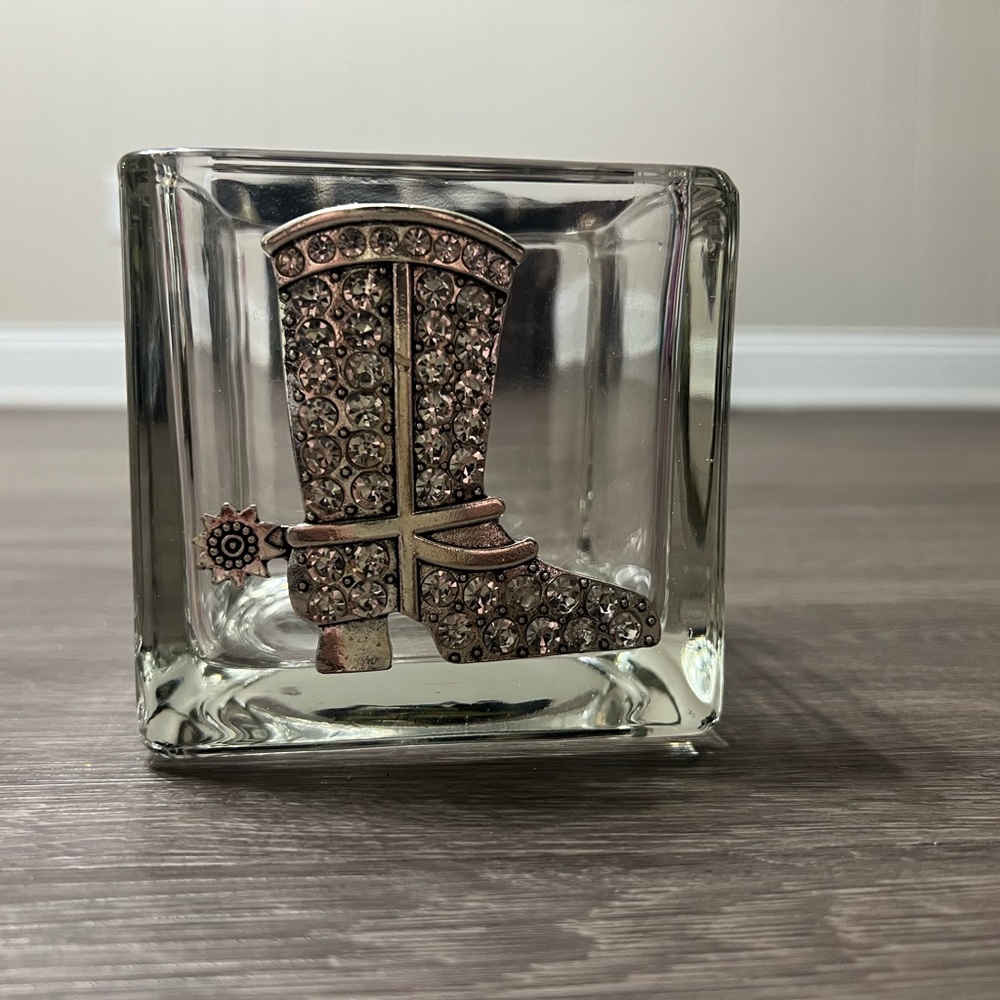 Rhinestone Cowboy boot glassvase